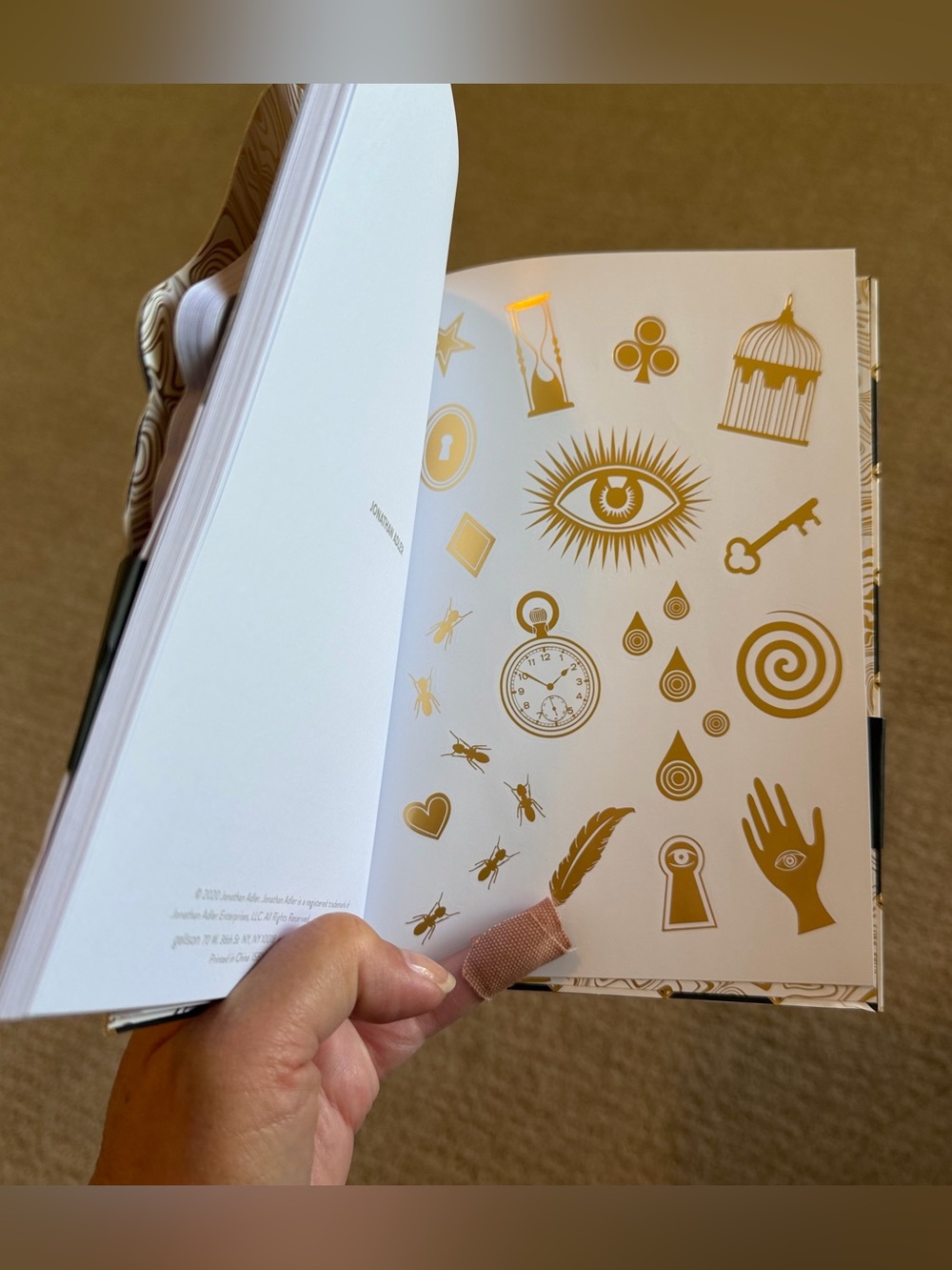 Jonathan Adler Atlas A5 Notebook Modern Glamour Black White Faces Gold STICKERS - Picture 7 of 7